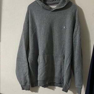 Gray Jordan Hoodie with Logo
